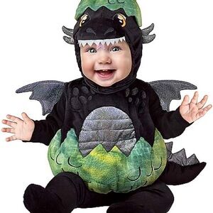 Adorable Dragon Baby Costume - Black and Green infant 12-18 months